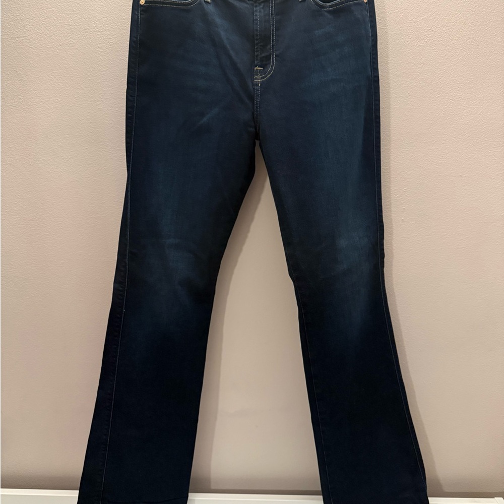 7 For All Mankind Dark Blue Flare Jeans
